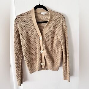 Madewell Beige Button-Up Cardigan